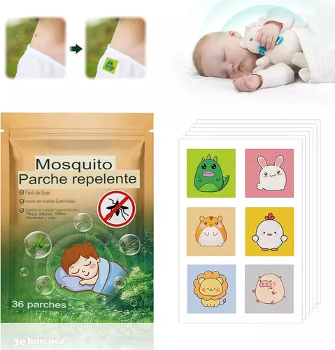 Parche Anti Mosquito (36 Unidades) – Protección Natural para Toda la Familia