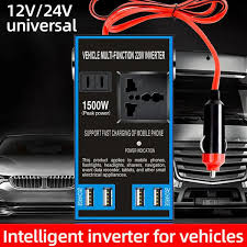 🔋 Inversor de Voltaje 1500W – Energía Portátil para tu Auto en Cualquier Momento ⚡🚗